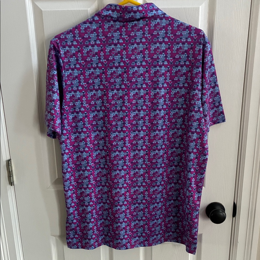 Bogey Bros- Vibrant Purple and Blue Polo Shirt- sz M - Picture 7 of 7